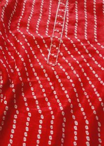 Red Striped Kurta