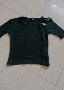 Beautiful And Hottest Ribbed Cutout Top