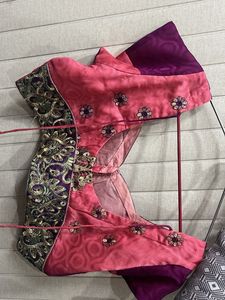 Elegant Ombre Pink &amp; Purple Saree