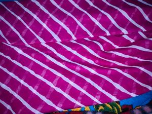 Pink Striped Saree