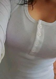 White Full Sleeve Bottom Top💐