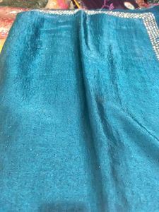 Teal Embellished Saree