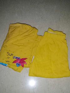 Cute Yellow Baby Top Bottom set