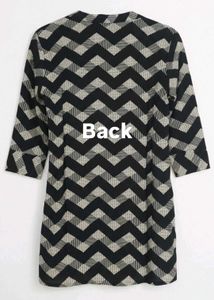 Chevron Print Button-Up Top