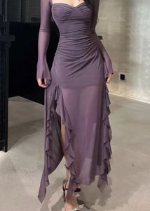 Elegant Purple Bodycon Dress