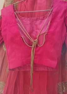 Pink And Orange Embroidered Lehenga🌟🤩