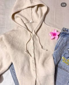 Hooded Knit Cardigan