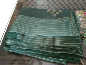 Green Cotton Saree