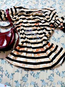 Striped Peplum Top