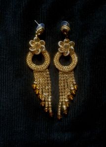 Golden Earrings With Freebie