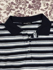 Striped Long Sleeve Polo Shirt