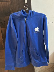 Apple Blue Zip-Up Hoodie