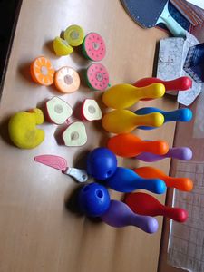 Kids Toys, Duck, Fruits, Knife, Bowling Pins