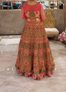 Elegant Embroidered Gown With Dupatta