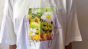 Floral Graphic Print White Tee