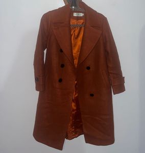 Chic Rust-Colored Trench Coat