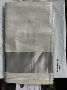 Onam Kerala Silver Tissue Silk Saree