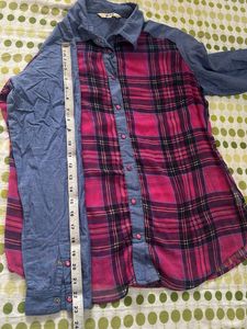Plaid &amp; Denim Button-Up
