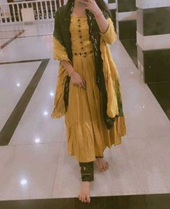 Yellow Green Kurta Set