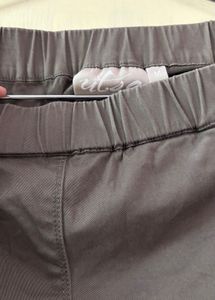 Gray Pull-On Pants