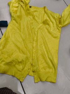 Yellow Knit Cardigan