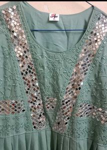 Embroidered Mirror Work Dress