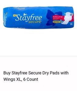 New 🎀Stayfree Sanitary Dry Max Xxl Pads 6pieces