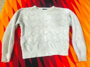 Ivory Knit Pullover Sweater