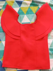 Designer Red Party Wear Top