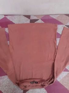 A Beautiful Full Sleeve Peach Color Top