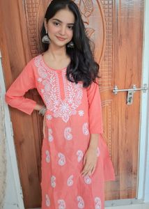 Pink Embroidered Kurti ❤️