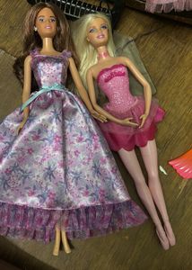 Barbie Doll - Purple Floral Gown