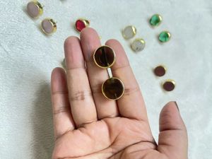 Beautiful Real Stone Stud Earring