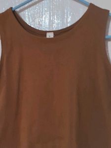 Brown Sleeveless Tank Top