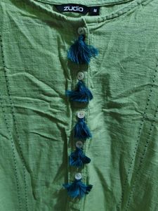Green Embroidered Kurta