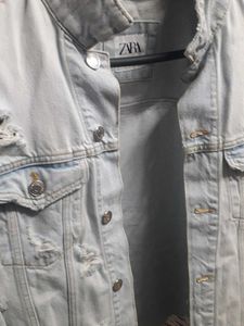 Zara Distressed Denim Jacket