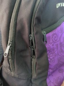 Black And Purple Lavie Backpack