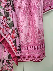 Pink Floral Embroidered Salwar Kameez With Dupatta