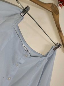Light Blue Button-Down Top