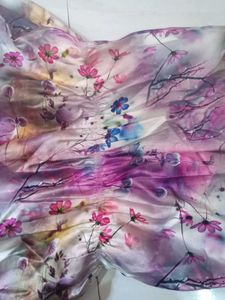 Handmade Floral Print Sleeveless Flared dress