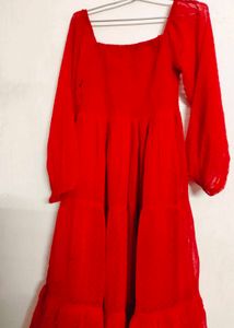 Red Tiered Dress
