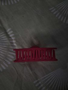 Crescent Shaped Dark Pink Claw Clip