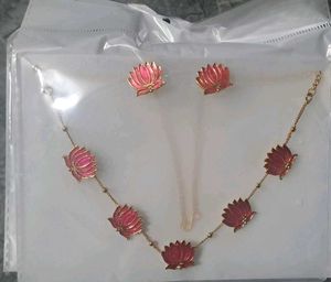 Lotus Necklace & Earring Set