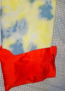Yellow And Orange Gym Leggings Combo