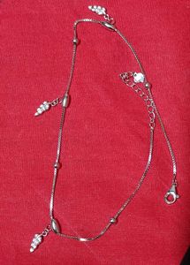 Giva 925 Real Silver Zircon Leaf Anklet(1 Piece)