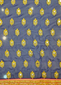 Embroidery Original Mirror Work Saree