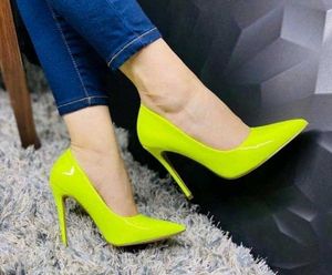 Neon Yellow Pointed Heels