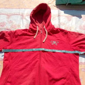 Women’s Red Hoodie | Warm Zip-Up Sweatshirt