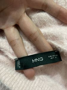 MANGO FUR-EFFECT KNITTED SWEATER