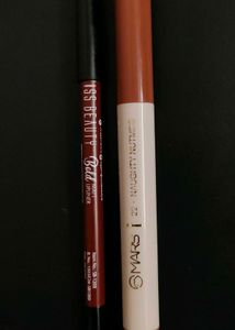 Mars Lipstick+ Swiss Beauty Lip Liner Combo